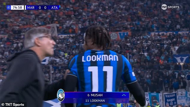 Atalanta's Lookman in row with coach after Marseille match