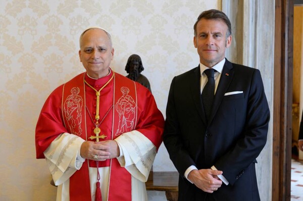 French President Macron Meets with Pope Francis in Vatican