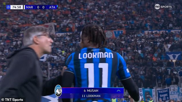 Atalanta's Lookman in row with coach after Marseille match